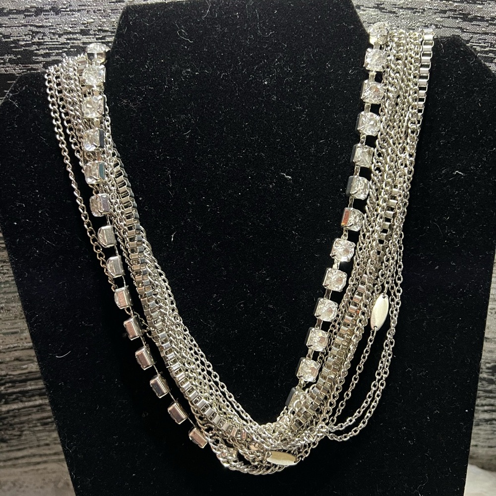 Chic Silver Multi-Layer Necklace